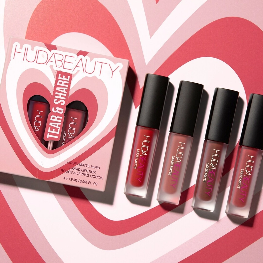 Huda Beauty Tear & Share Liquid Matte Minis Kit De Rouges À Lèvres