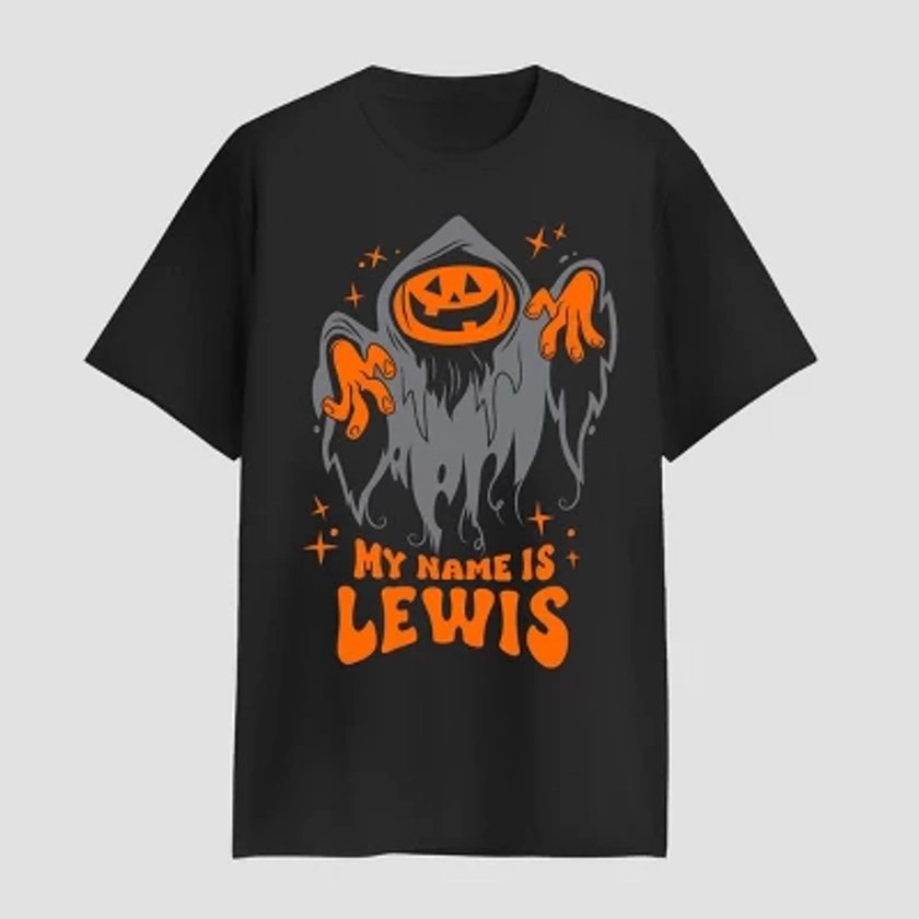 Men's Lewis & Friends™ Lewis The Pumpkin Ghoul™ Graphic T-Shirt - Black XL