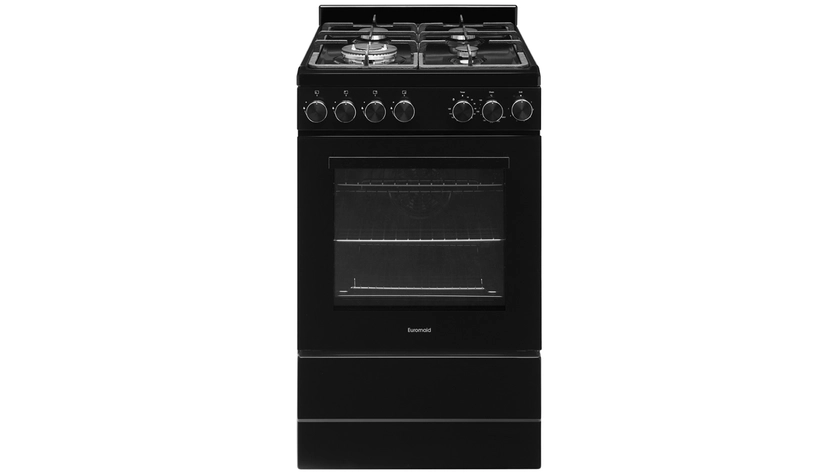 Euromaid 540mm Gas Freestanding Cooker - Black