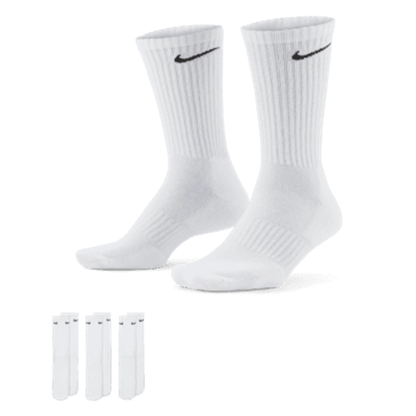 Chaussettes de training mi-mollet Nike Everyday Cushioned (3 paires). Nike FR