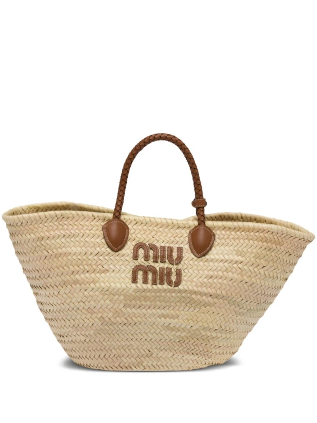 Miu Miu Palmetto Basket Tote Bag - Farfetch