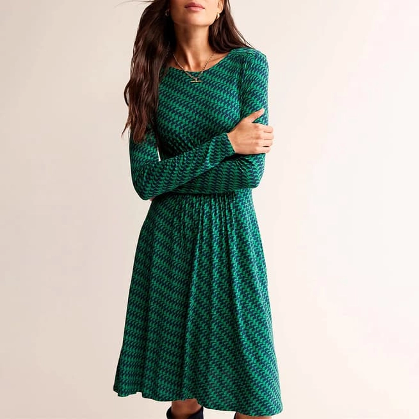 Boden Green Thea Short Jersey Dress