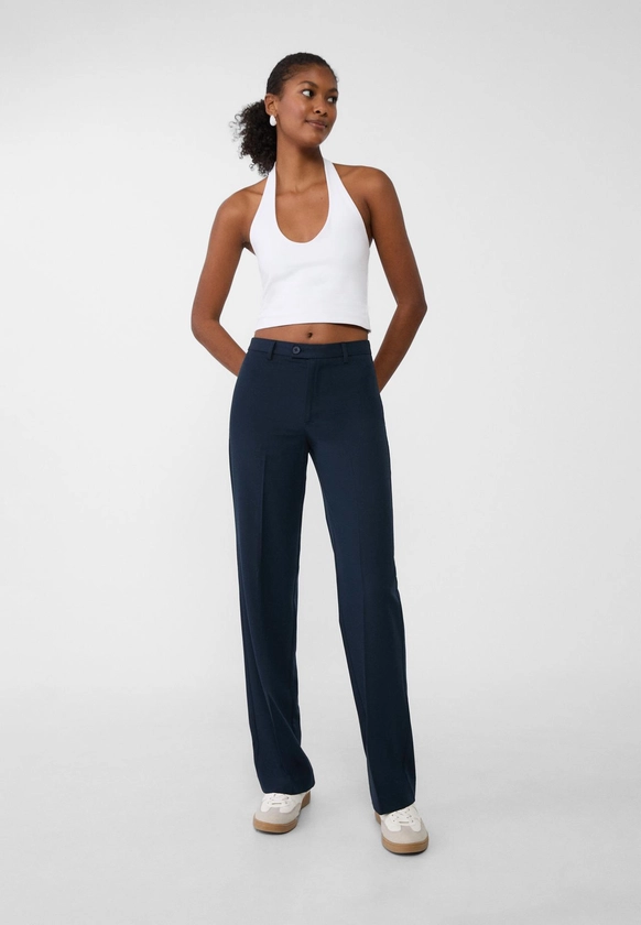 Pantalon droit habillé - Pantalons femme | Stradivarius France