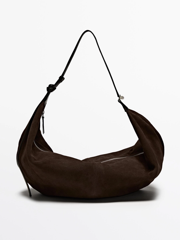 Split leather bag - Limited Edition · Brown · Accessories | Massimo Dutti