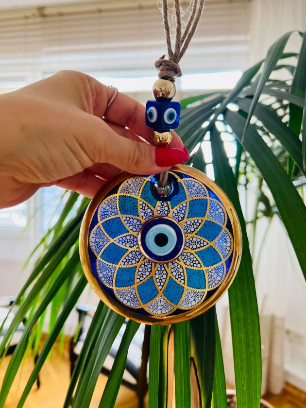 Evil Eye Wall Hanging, House Protection, Home Decor, New Home Gift Idea, Home Protection, Good Luck, Protection Charm, Baby Shower Gift - Etsy France