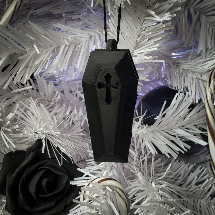 Coffin Tree Ornament Gothic Holiday Home Decor 3D Printed - Etsy UK