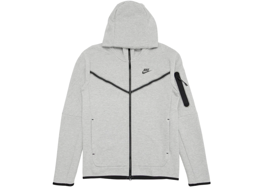 Nike Sportswear Tech Fleece Full-Zip Hoodie Heather Grey/Black