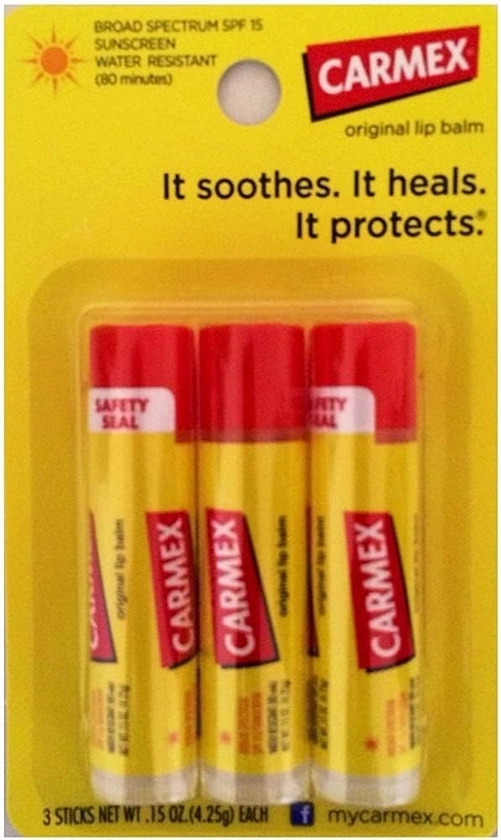 Carmex Original Lip Balm Pack of 3