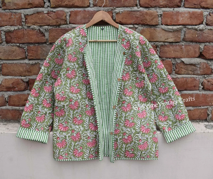 Veste matelassée en coton pour femmes - Etsy France