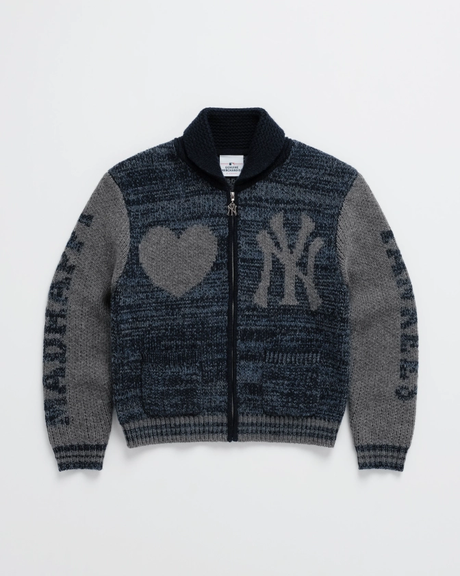 Yankees Full Zip Shawl Sweater | Madhappy