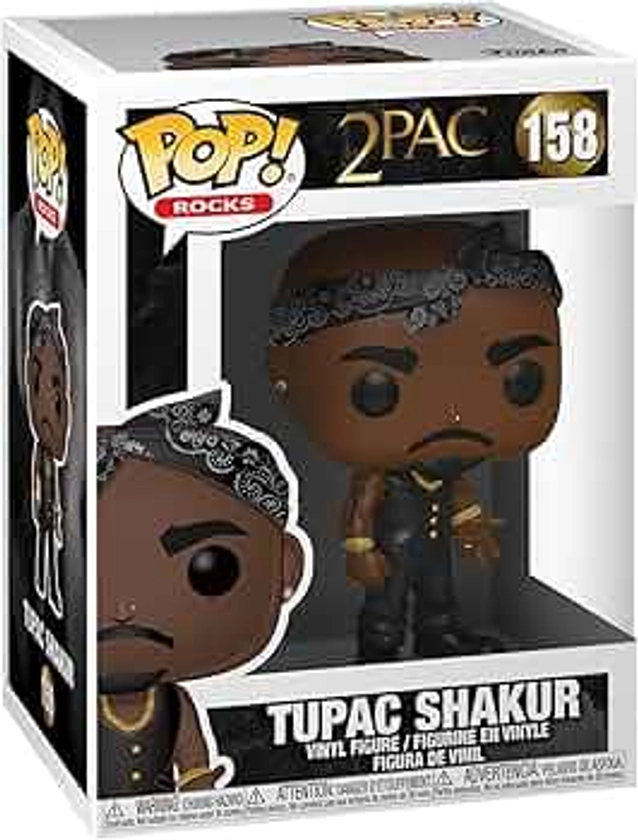 Funko Pop! Rocks Tupac - Figurine en Vinyle à Collectionner - Idée de Cadeau - Produits Officiels - Jouets pour Les Enfants et Adultes - Music Fans - Modèle de Figurine pour Les Collectionneurs