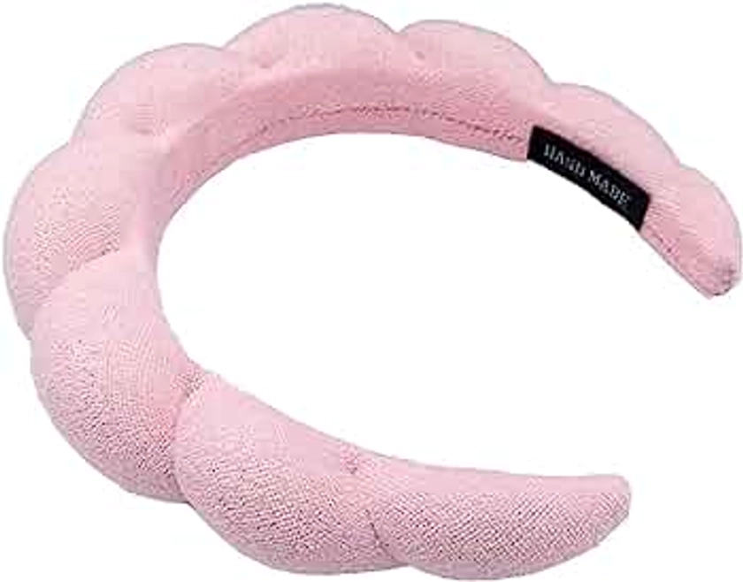 Aopwsrlyi Spa Headband for Women,Puffy Spa Headband mimi and co spa headband for Washing Face Makeup Headbands(Pink,One Size ) ,1 ,1.0 Count