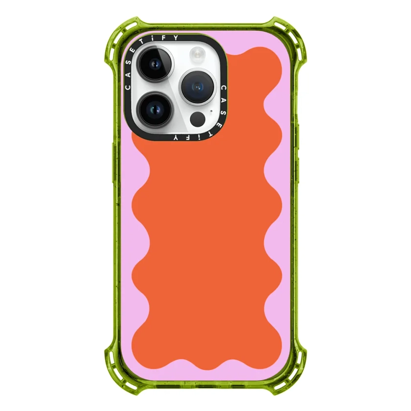 Coque Bounce - Lignes Roses sur Orange