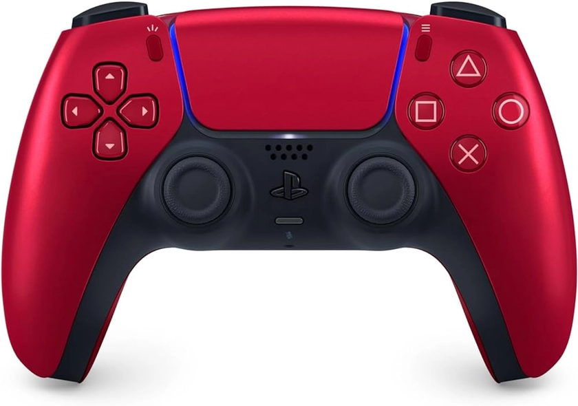Playstation Sony, Manette sans fil DualSense 5, Batterie rechargeable, Bluetooth, Compatible PS5 et PC, couleur volcanic red rouge
