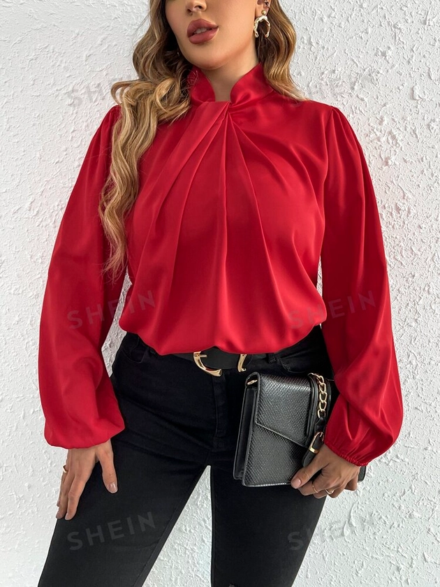 SHEIN Privé Blouse torsadé manches bouffantes