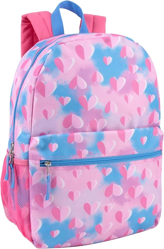 17 Inch Backpack with Side Pockets for Girls for School, Travel, Hiking, Camping