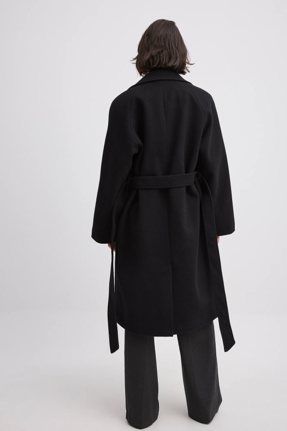 Manteau ceinturé Noir