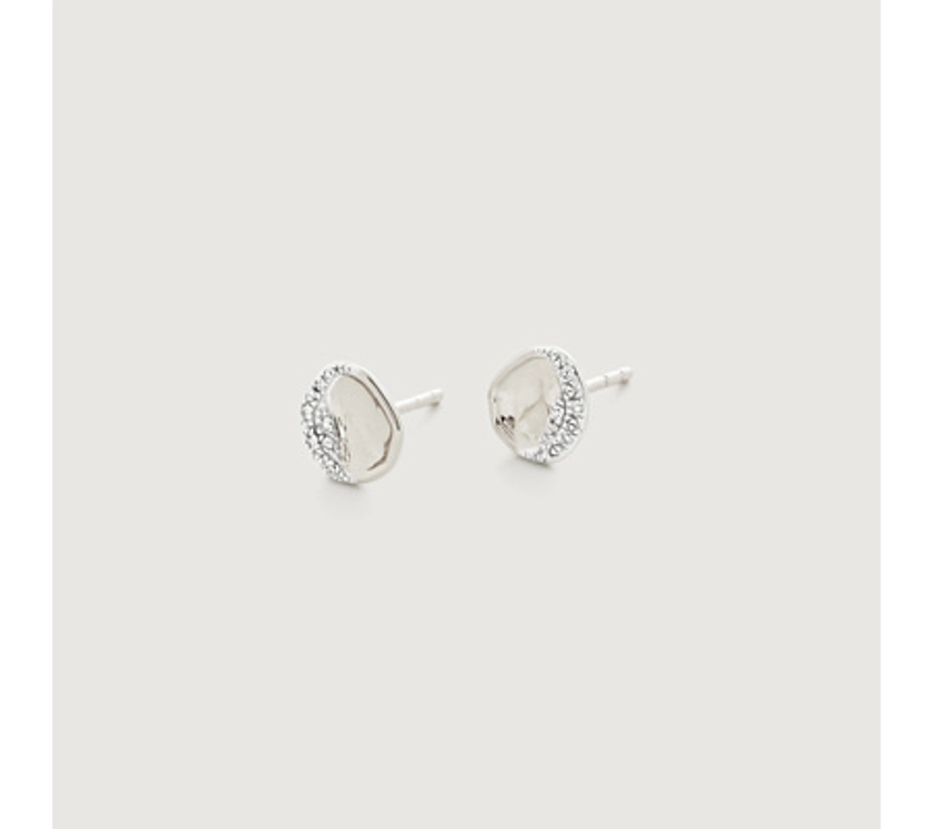 Riva Shore Diamond Stud Earrings | Monica Vinader