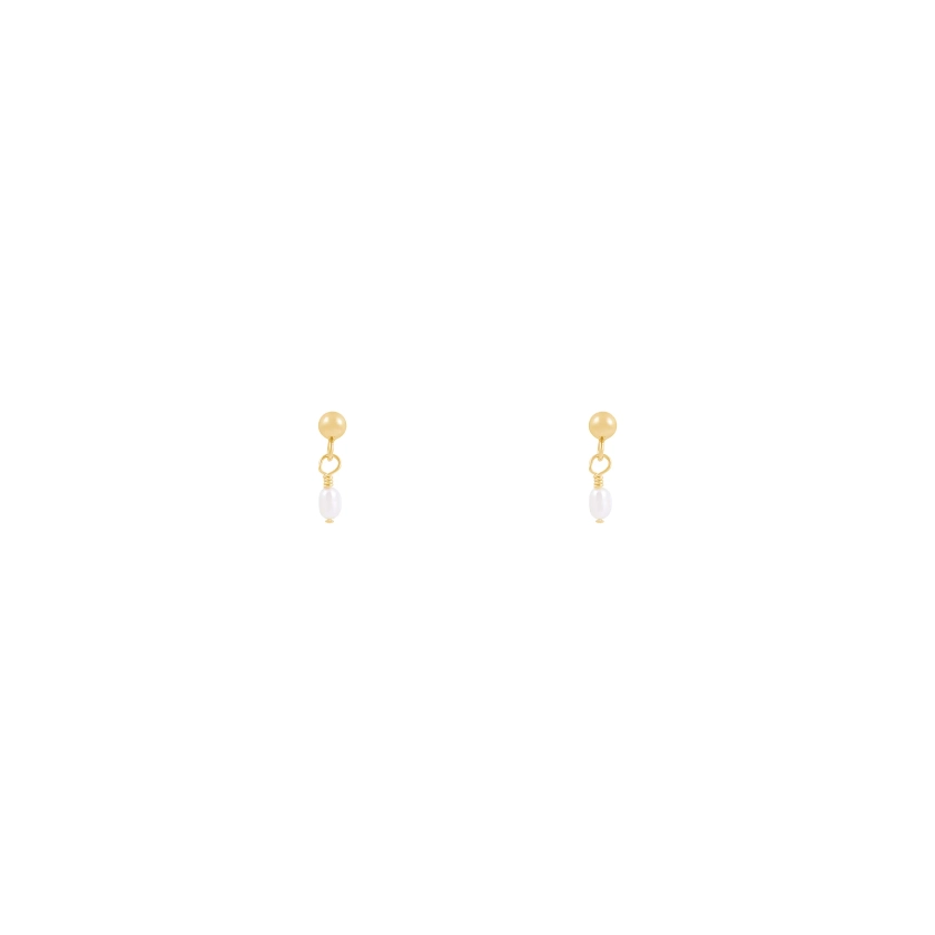 Noa Freshwater Pearl Earrings - Gold