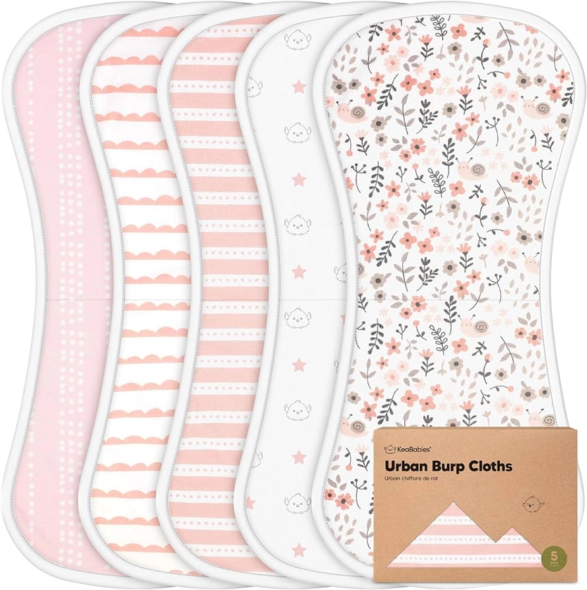 Amazon.com: Panos de arroto orgânicos para bebês meninos e meninas - pacote com 5 panos de arroto super absorventes, roupas para arroto, macios e macios, panos para cuspir leite recém-nascido, babador de pano : Bebê