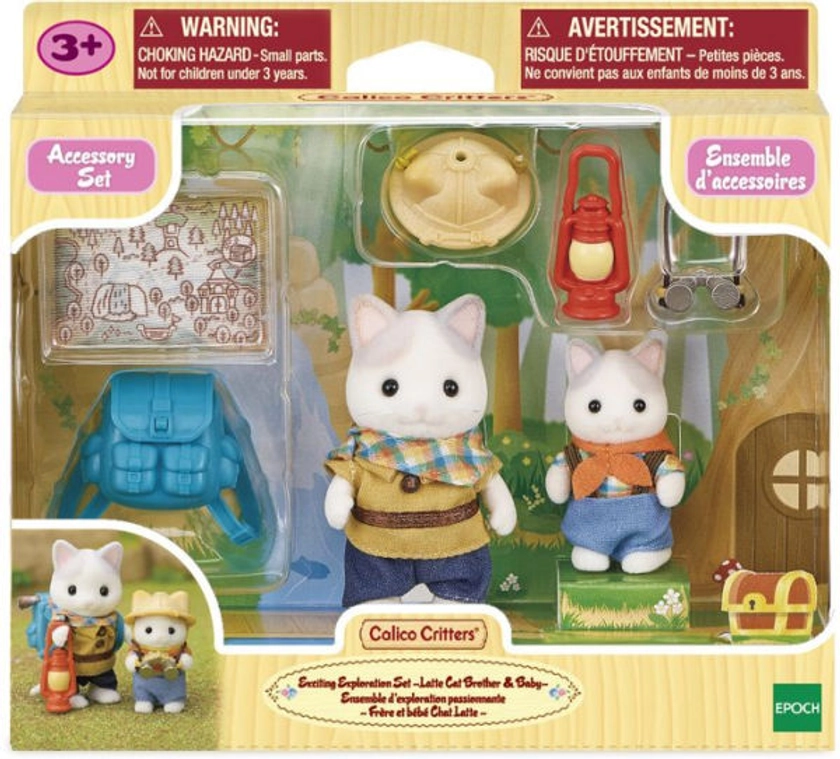 Calico Critters Exciting Exploration Set -Latte Cat Brother & Baby