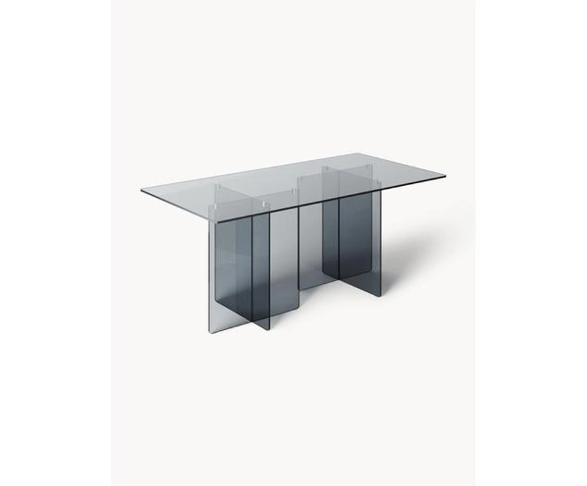Table en verre Anouk, 180 x 90 cm