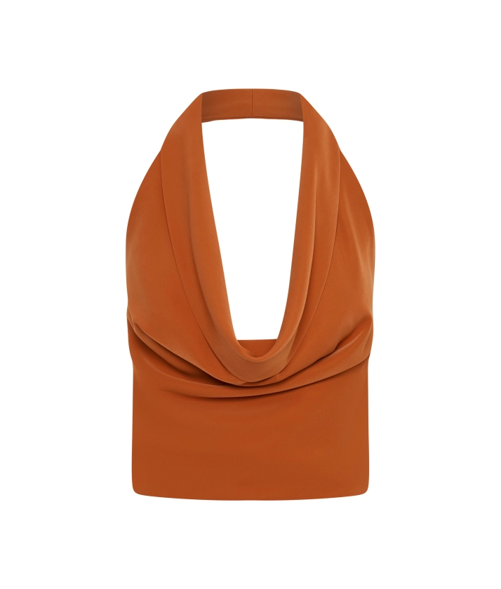 Final Sale: Stella Halter Neck | Burnt Orange