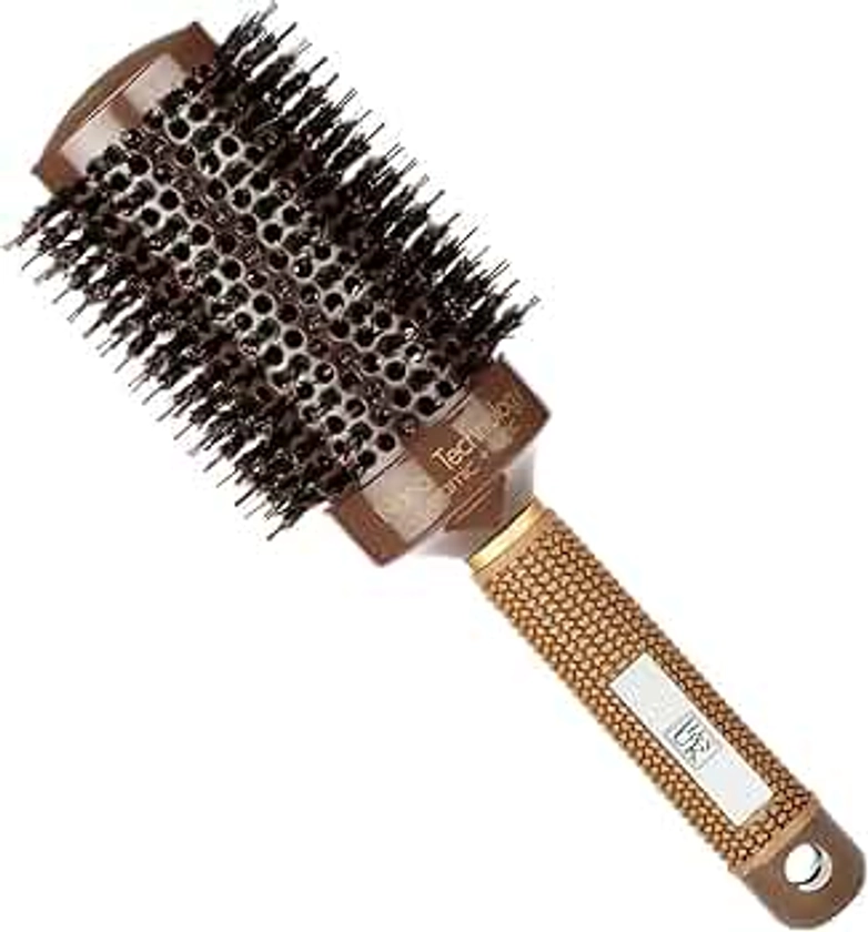 H&S Round Hair Brush Blow Dry Drying Boar Bristle 53mm Large Round Barrel Nano Technology Ceramic Ionic Hairbrush