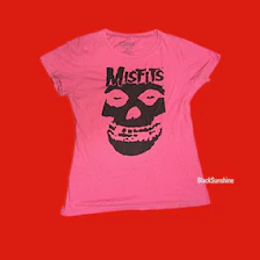 Misfits Skull & Logo Hot Pink Punk Band Shirt Plus Size XXL