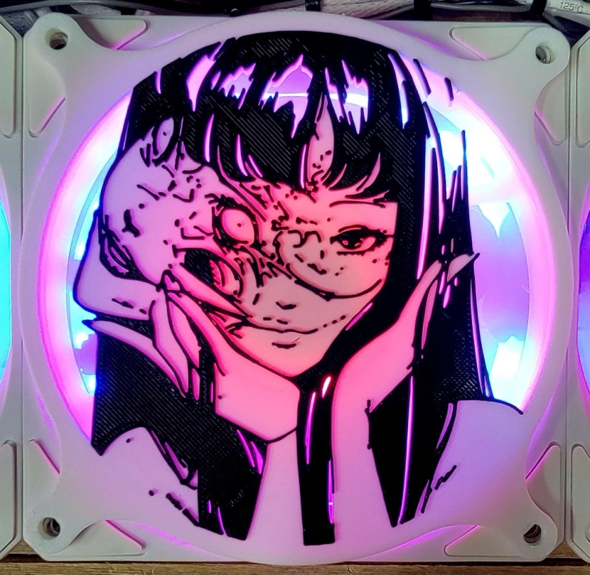 Tomie Portrait Junji Ito Dual Color Gaming Computer Fan Shroud / Grill / Cover Custom 3D Printed 120mm, 140mm - Etsy UK