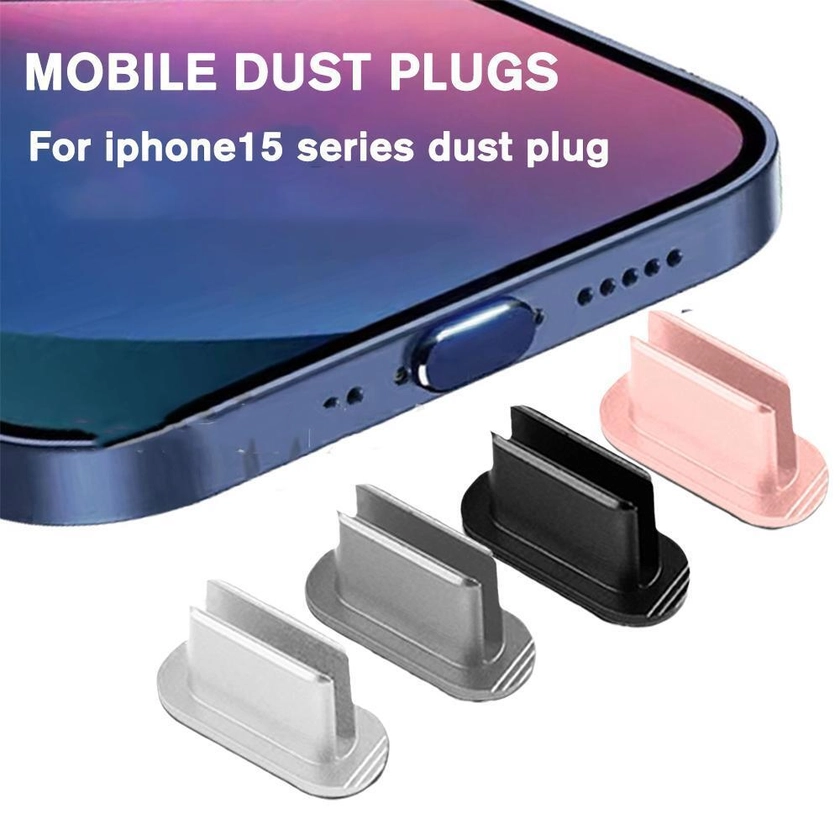 USB-C Type-C For iPhone 15 PLUS Pro ProMax Charging Dust Cover Plugs