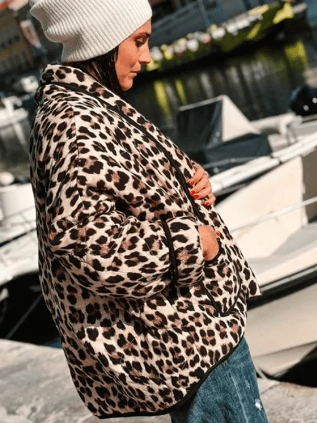 Veste matelassé Leopard pour femme