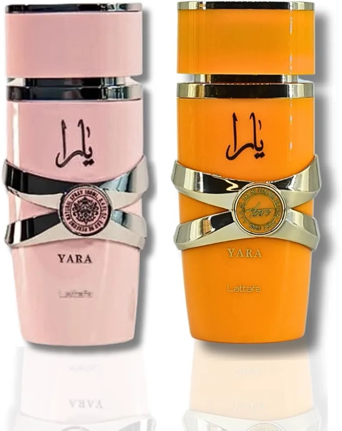 Lattafa for Women 2 Piece Eau de Parfum Gift Set (Yara + Yara Tous) 3.4 Ounce/100 ml each