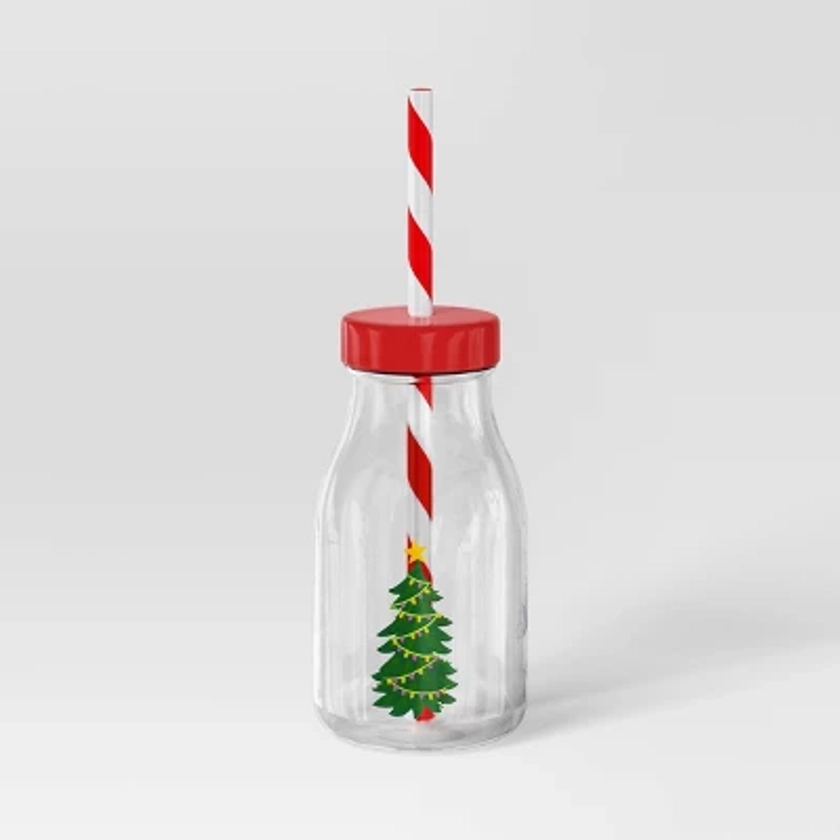 12oz Christmas Tree Tumbler with Straw - Wondershop™