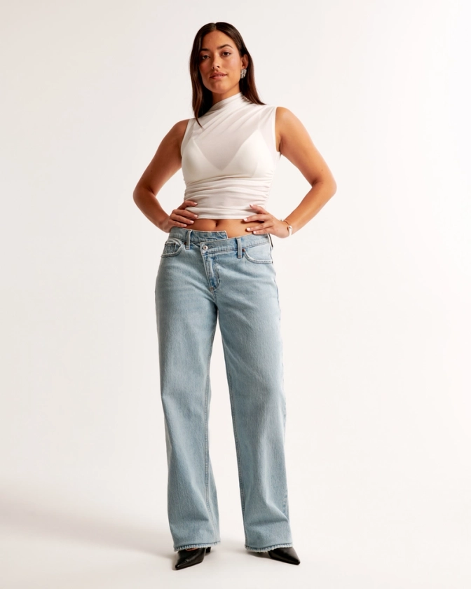 Women's Curve Love Low Rise Baggy Jean | Women's | Abercrombie.com