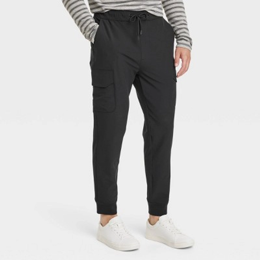 Men's Tapered Tech Cargo Jogger Pants - Goodfellow & Co™ Black S