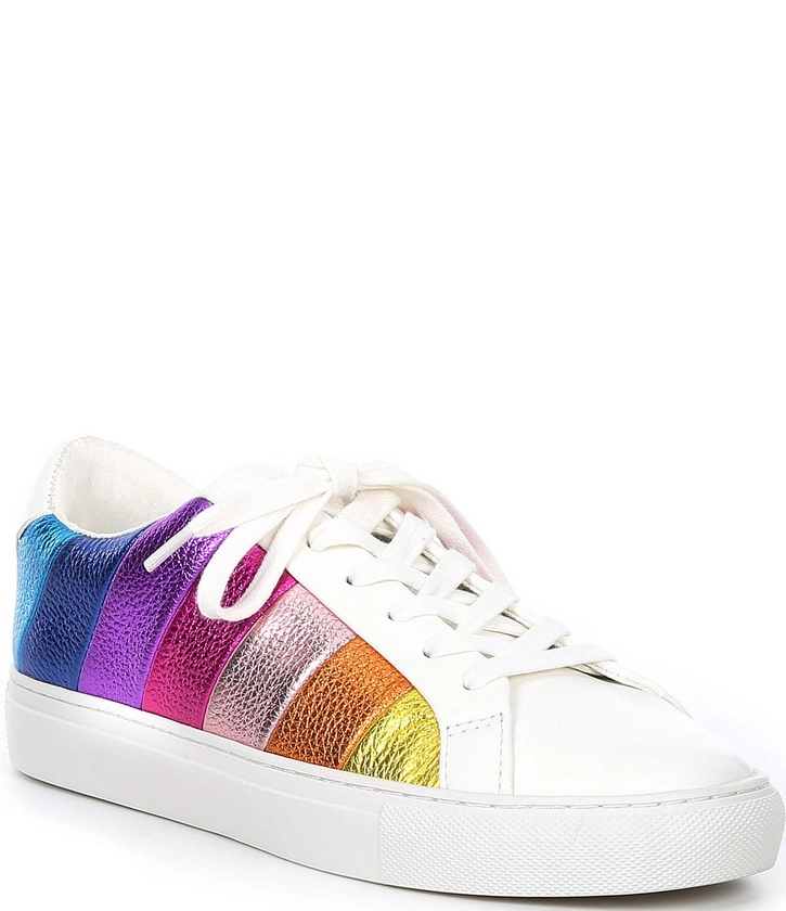 Kurt Geiger London Lane Stripe Metallic Rainbow Sneakers | Dillard's