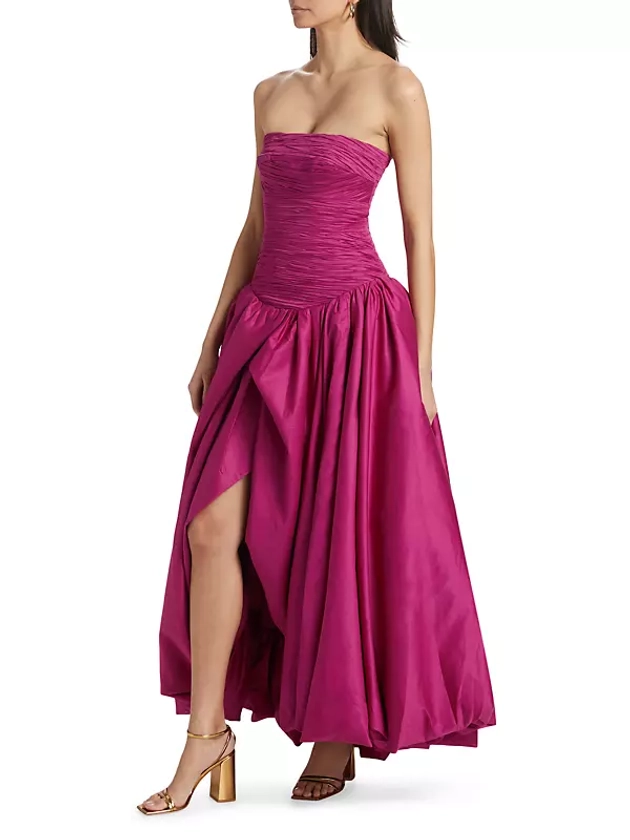 Shop Aje Abstraction Violette Bubble-Hem Gown | Saks Fifth Avenue