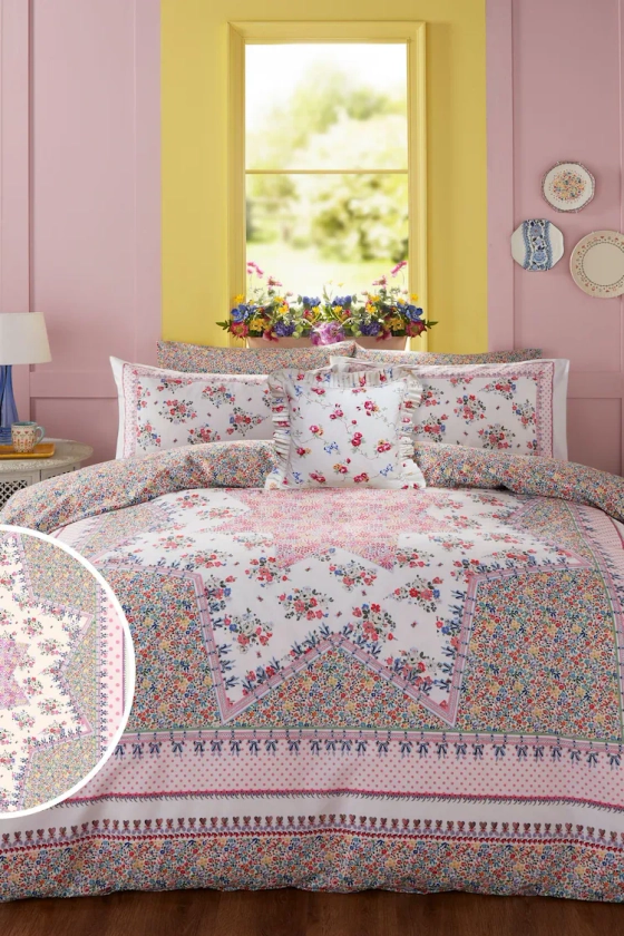 Buy Cath Kidston Pink Patchwork 100% Cotton Duvet Cover and Pillowcase Set from the Next UK online shop