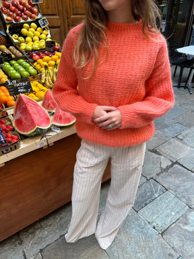 Elina knit - Coral orange