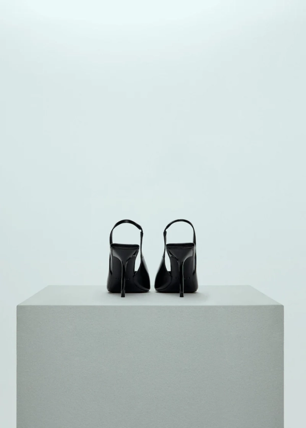 Sling back leather shoes - Women | Mango USA