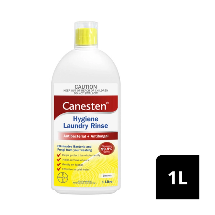 Buy Canesten Antibacterial and Antifungal Hygiene Laundry Rinse Sanitiser Lemon Scented 1L | Coles
