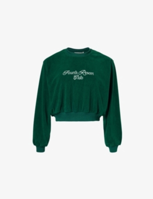 4TH & RECKLESS - Bay text-embroidered relaxed-fit woven sweatshirt | Selfridges.com