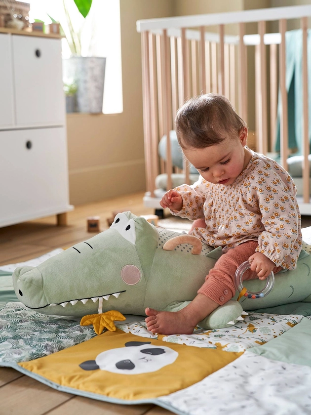 Grande peluche d'activités Crocodile vert - Vertbaudet