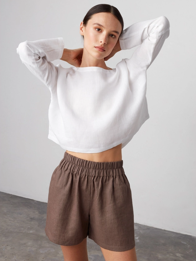 ISLA High Waisted Linen Shorts - Love and Confuse