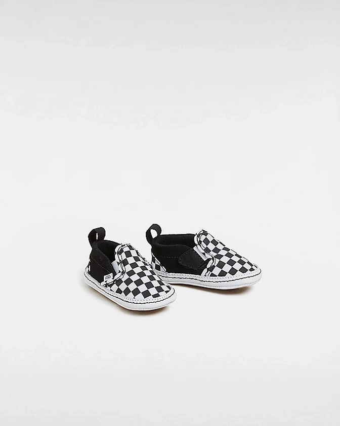 Chaussures à Scratch Bébé Checkerboard Slip-On Crib (0-1 an) | Rose | Vans