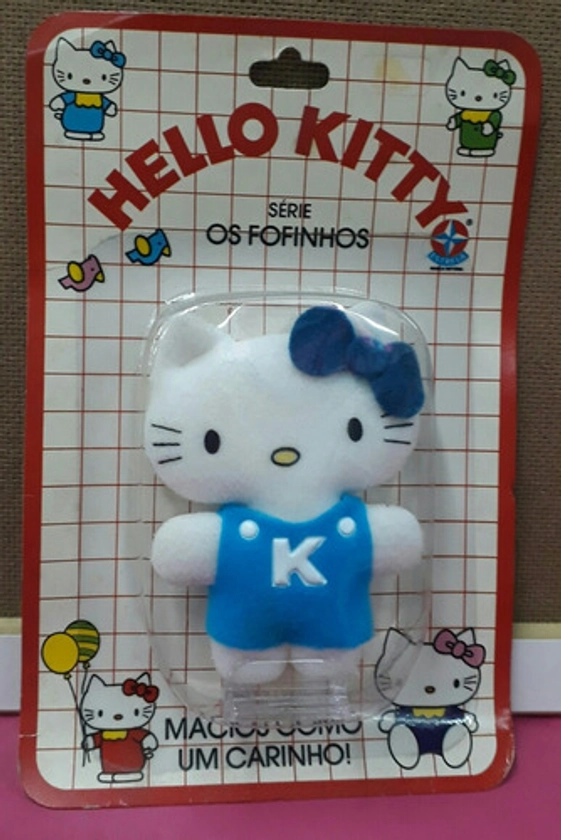 Hello Kitty - Anos 80 - Colecionável - Azul - Estrela - R$ 79,9