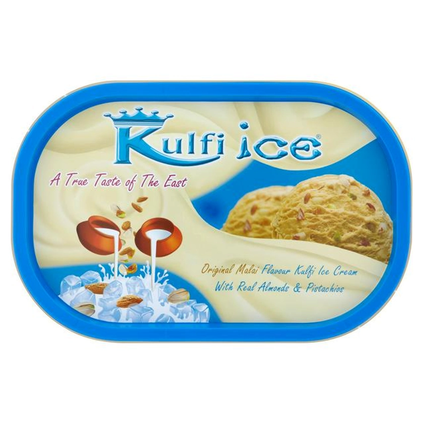 Kulfi Ice Original Malai Flavour Kulfi Ice Cream with Real Almonds & Pistachios 1L | Sainsbury's