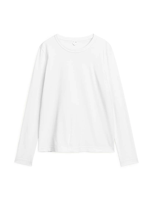 Long-Sleeved T-Shirt - White - ARKET PL