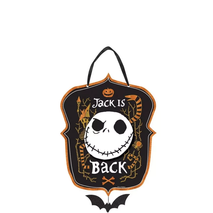 Glitter Jack Skellington Sign - The Nightmare Before Christmas